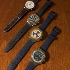スウォッチビンテージ.クロノグラフ希少４点.スケルトンシリーズ