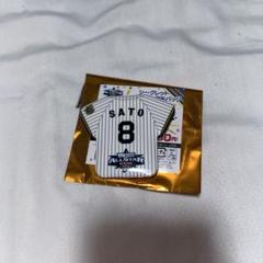 オールスター シークレットユニフォーム型缶バッジ 佐藤輝明選手