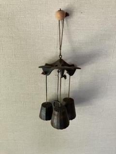 南部鉄器　風鈴　三重奏　昭和レトロ　アンティーク　夏の窓辺　錆び　工藝　casa