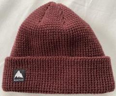 本日まで出品【未使用に近い】BURTON エンジ　バーガンディ　ニット帽 未使用に近い】BURTON バートン エンジ バーガンディ ニット帽