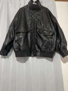 clelのレザーブルゾンの黒s size - メルカリ