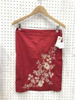 エスニックコア　デッド古着　 インド製　エキゾチックフラワー刺繍スカート