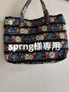 花柄刺繍トートバッグ