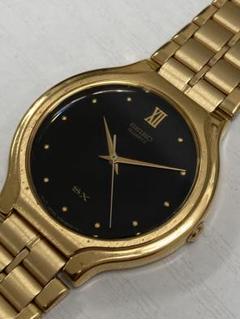 1030-4 美品 SEIKO SX セイコー 腕時計 稼働 金ゴールド色 SEIKO - 稼働 SEIKO 腕時計 自転車 レザー ゴールド文字盤