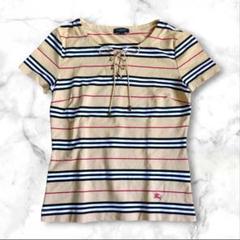 ✨️美品 BURBERRY ノバチェック 半袖 ホースロゴ レースアップ