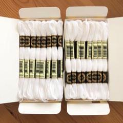 48束 刺繍糸 25番 ホワイト 白 B5200 まとめ売り