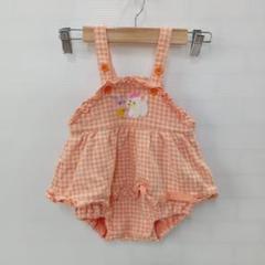 値下◎7.19◎S255P◎ミキハウス◎ベビー◎カバーオール◎オレンジ◎F