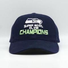 NFL スーパーボウル チャンピオンズ 刺繍 キャップ 古着 ネイビー