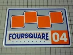 正規品 FOURSQUARE フォースクエア ステッカー 143×93mm