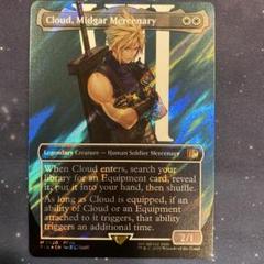 ミッドガルの傭兵、クラウド 英語 ボーダレス サージ foilコレクター版 mtg ミッドガルの傭兵、クラウド ボーダーレス foil 英語版