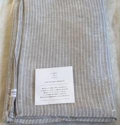 お値段変更しました⭐︎リバーシブル　リネン製ストライプテーブルクロス 130cm