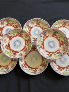 古伊万里　蒟蒻印判　花型 豆皿 d464ca4c2d1eb1eea66f6bc974cdbd
