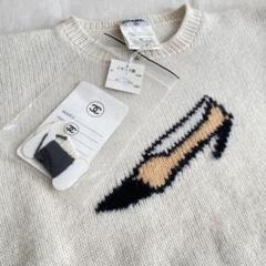 【新品未使用タグ予備糸付き】CHANEL シャネル ハイヒール カシミアセーター 新品未使用タグ予備糸付き】CHANEL シャネル ハイヒール