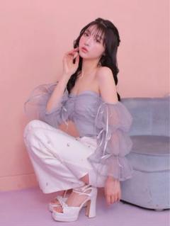 【最終値引】m me eme エムミーエメ キャンディスリーブチュール トップス M me eme／Candy sleeve tulle tops (eme10343) | All Item | Mmeeme