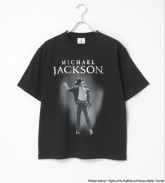 Michael Jackson マイケル・ジャクソン シルバー箔プリントTシャツ
