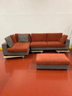 Armonia コーナーソファー ファブリック Vento レッド×グレー Armonia コーナーソファー ファブリック Vento レッド×グレー