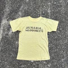 80s USA製 vintage 半袖 Tシャツ ライトイエロー ジャマイカ