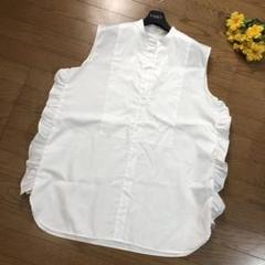 YOKOCHAN ノースリーブ サイドラッフルブラウス
