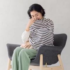 ポケッタブル授乳ケープ　ボーダー