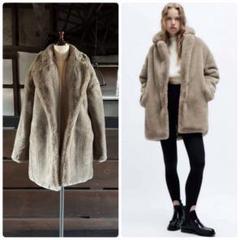 極美品　ZARA ザラ　フェイクファーコート　ボアコート　S ZARA - ZARA ショート丈フェイクファーコートの通販 by esm☆'s