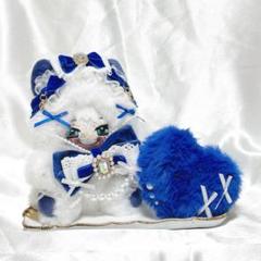 【約10cm 】手が動く♡肉球おすわりぬい服 しろねこ×みずいろ 2025年最新】ぬい服 10cm ねこの人気アイテム - メルカリ