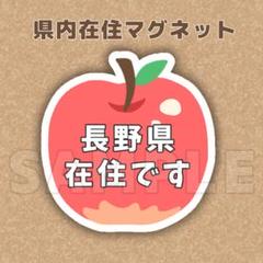 【長野県 りんごver】県内在住 / 県外ナンバー マグネットステッカー