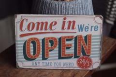 open看板 アルミボード 雑貨レトロ