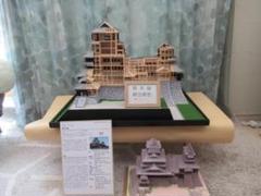 【自作品】熊本城構造模型（その２）　縮尺約１／７５　高さ約４５ｃｍ 自作品】熊本城構造模型（その2） 縮尺約1／75 高さ約