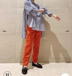 ADORE シャツ　ブラウス　バッグプリーツ　ストライプ　サイドスリット　38
