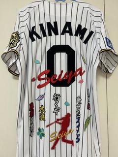 阪神タイガース　木浪聖也　ユニフォーム　刺繍　Lサイズ　美品 MIZUNO 阪神タイガース 木浪聖也 2025年ユニフォーム 刺繍