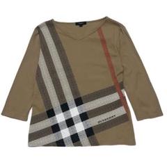 希少✨バーバリーロンドン　ノバチェック チュニック ロング丈　Tシャツ BURBERRY LONDON(バーバリーロンドン) / タグ付/長袖シャツ/44