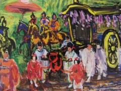 井手宣通、【日本のまつり京都葵祭】、希少な大判額装用画集より 井手宣通、【日本のまつり京都葵祭】、希少な大判額装用画集より