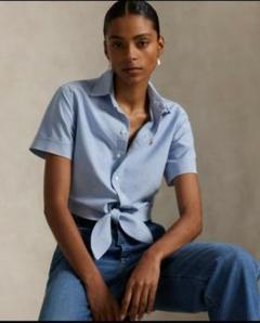 POLO RALPH LAUREN 前結び コットン シャツ半袖 XS 新品 - メルカリ