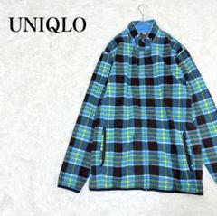 UNIQLO ユニクロ　フリースジャケット　XL LL チェック　フルジップ