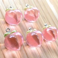 桃 ピーチ もも ピンク ハンドメイド 素材 パーツ チャーム