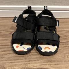 水陸両用mainino ブラック ストラップサンダル キッズ14.0