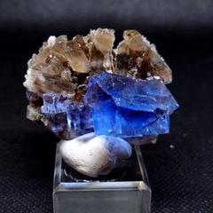 【40g】中国 ヤオガンシャン産 クリアブルーフローライト 煙水晶共生 母岩付 m31413160873_1.jpg?1727188964