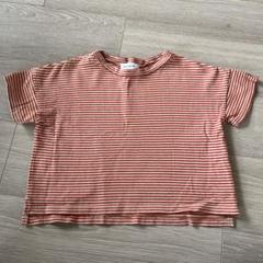 fith キッズ赤と白ストライプ Tシャツ