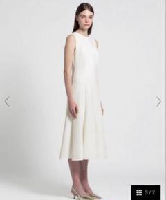 Theory セオリー　ホワイトワンピース theory Theory セオリー 24年 ホワイト Sleek Poplin PLT SK
