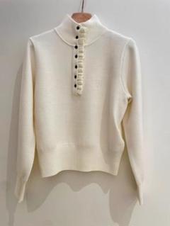 8548 SANDRO サンドロ リブニット サイズ2 無地 細見え 上品