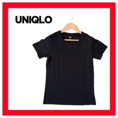【美品】ユニクロ クルーネックTシャツ ブラック M 吸汗速乾 シンプル定番
