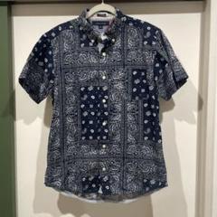 TOMMY HILFIGER 半袖シャツ ペイズリー柄