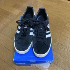 adidas campus 黒 スウェード スニーカー ホワイトストライプ