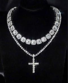 【お得2点セット】Iced Outネックレス＆テニスチェーンネックレス