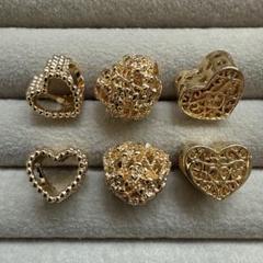 ロンデルパーツ　金属パーツ　ハートパーツのサムネイル