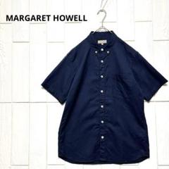 リネン100%✨MARGARET HOWELL 半袖シャツ ブラウス 紺 Ⅱ - メルカリ
