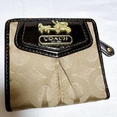 コーチ COACH 二つ折り財布 ロゴ金具