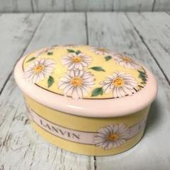 （593）LANVIN 花柄 陶器小物入れ　フランス　ランバン