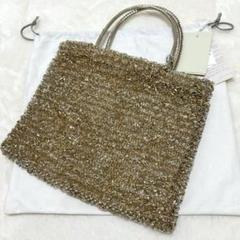 ★美品★アンテプリマ ビーズリボン ゴールド ハンドバッグ fioritura_basket.jpg