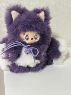 ZIMOMO ジモモ ぬいぐるみ LABUBU ホワイトブルーリボン ② 海外限定 ジモモ ぬいぐるみ zimomo ブルー 青 ブルーハワイ